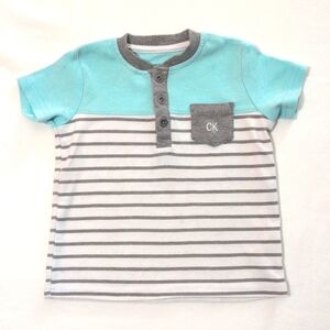 calvin klein jeans striped pocket henley t-shirt 18 months baby toddler boys